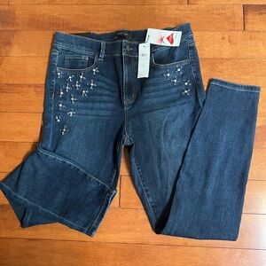 Ann Taylor Embellished Jeans - The Skinny Modern Fit - Size 10 NWT